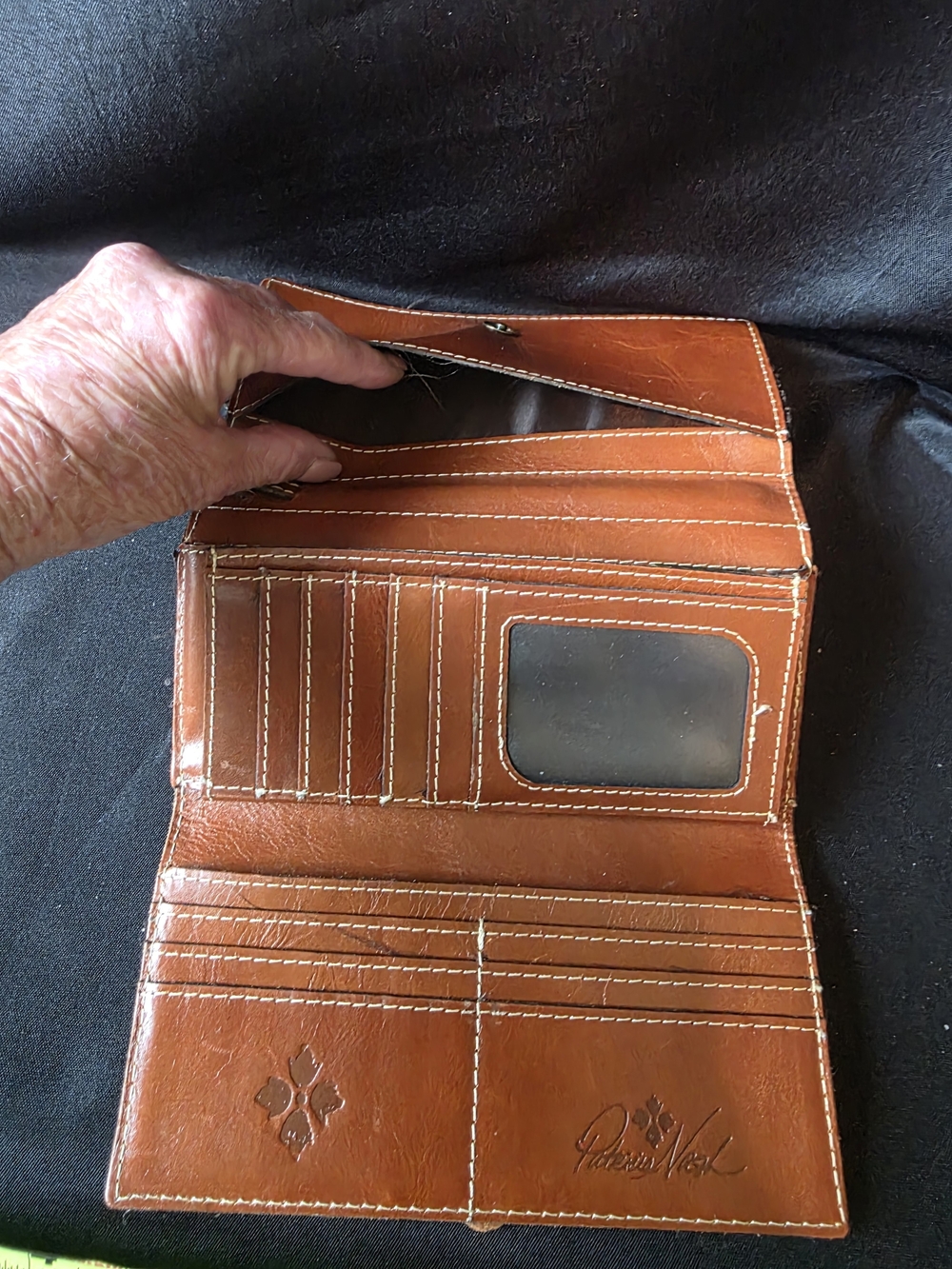Patricia Nash Cognac Brown Leather Travel Wallet - Picture 8 of 9